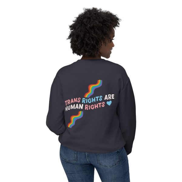 Trans Rights are Human Rights - Crewneck Sweatshirt - Image 9